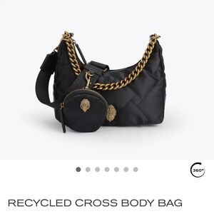 Black Quilted Crossbody Bag with Gold Chain
